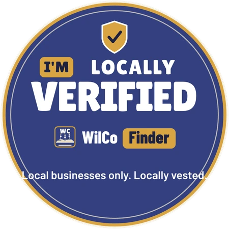 I'm Locally Verified sticker (round, WilCo Finder)